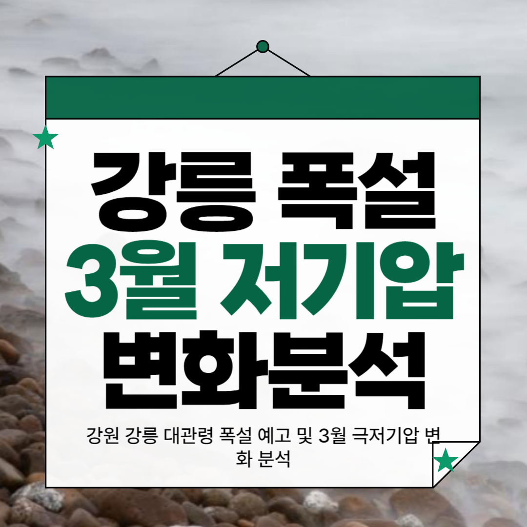 강원 강릉 대관령 폭설