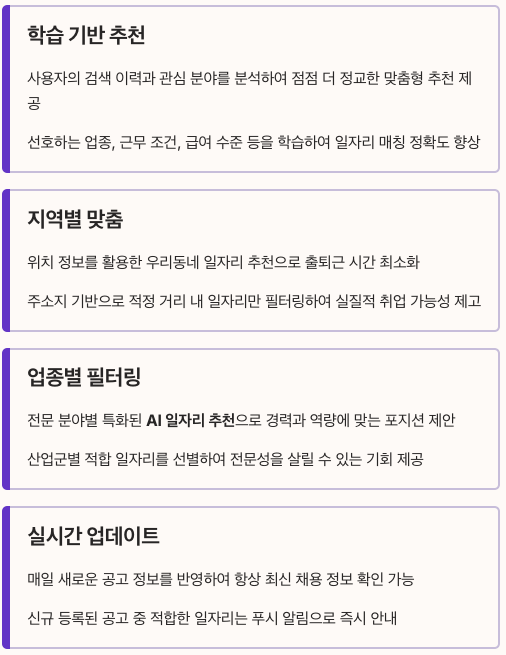 벼룩시장 AI 추천의 핵심 특징 정리 이미지