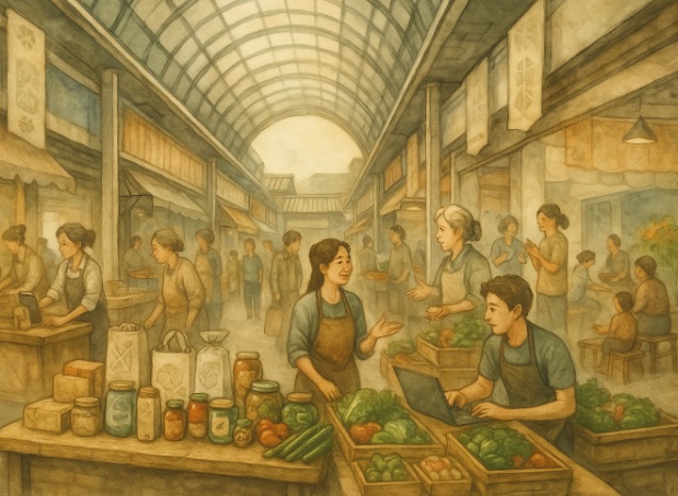 지역 커뮤니티 거점으로서의 전통시장 관련 이미지