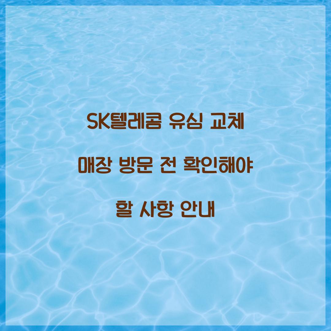 sk텔레콤 유심 교체 매장