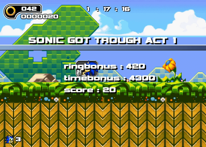 얼티메이트-플래시-소닉게임-종료-화면