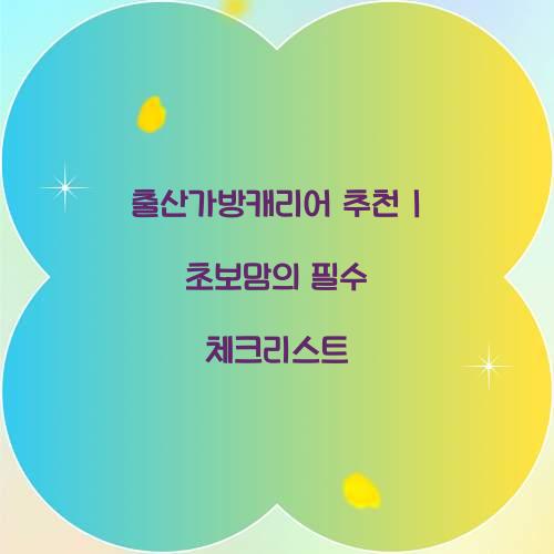 출산가방캐리어 추천