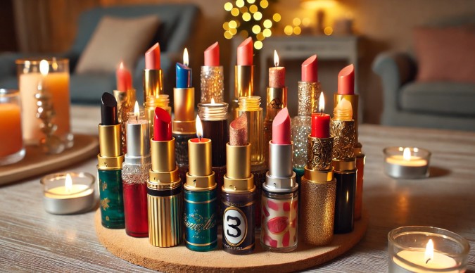 @헌 립스틱 용기로 만든 DIY 양초 홀더 이미지