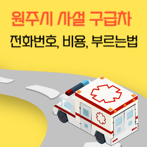 원주시 사설 민간 구급차 전화번호 비용 부르는 법