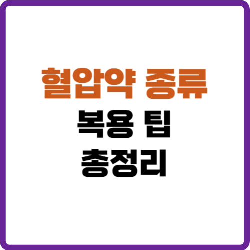 혈압약 종류