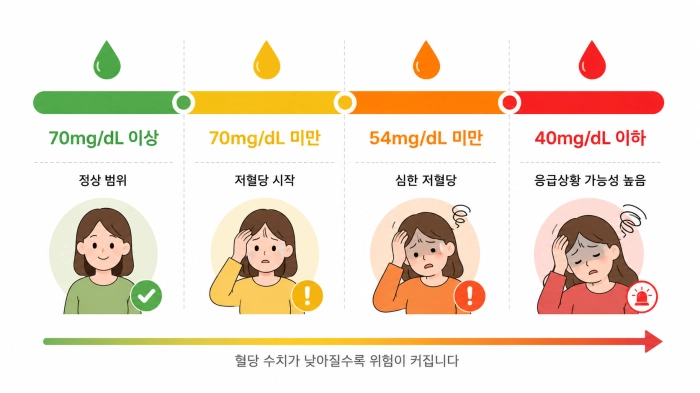 저혈당 수치표
