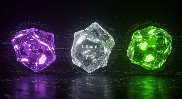 3대 전략 자원(희토류, 리튬, 우라늄) 시각화 컨셉 이미지