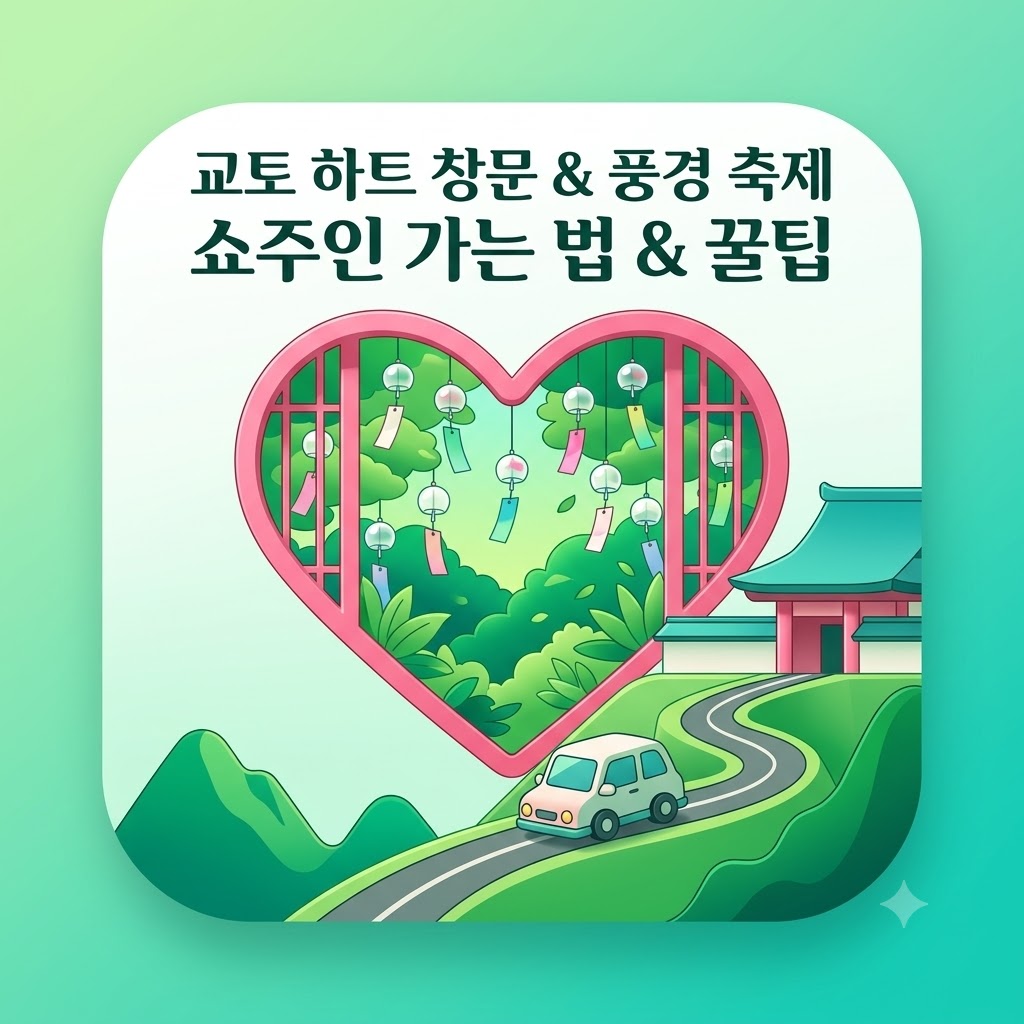 교토 쇼주인 하트 창문 및 여름 풍경 축제 가는 법 렌터카 대중교통 비교 가이드