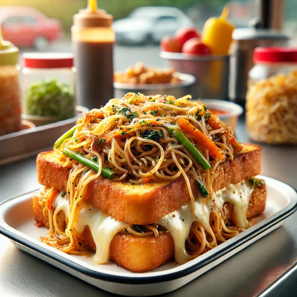 잡채토스트 - 남은잡채 길거리토스트로 변신