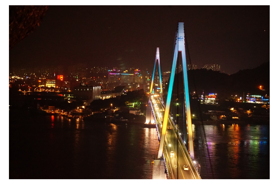 여수 돌산대교 야경