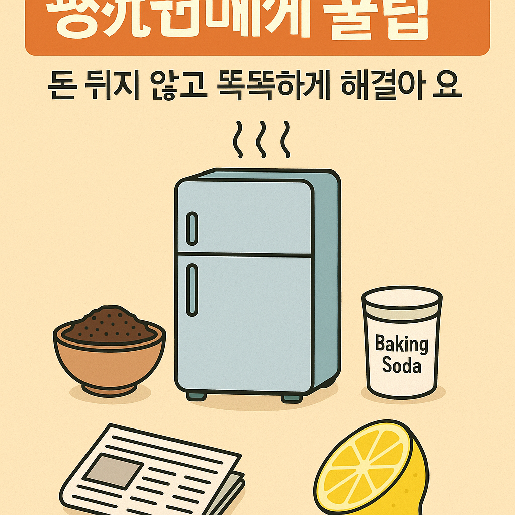 냉장고 냄새 제거 꿀팁 돈 들이지 않고 똑똑하게 해결하는 방법