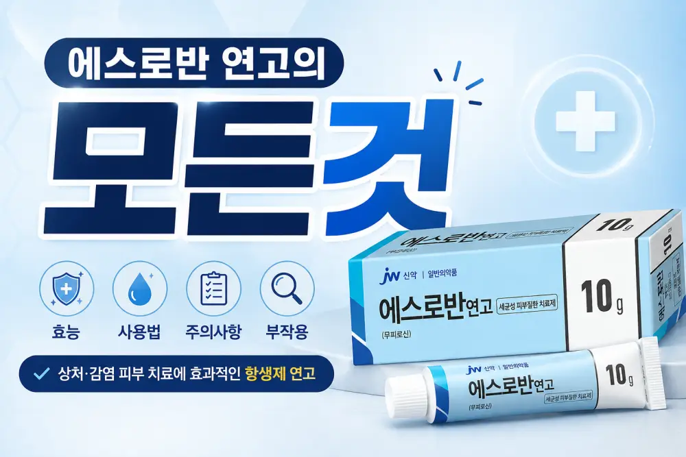 에스로반 연고이미지 위에 에스로반 연고의 모든것 이라고표시된 썸네일이미지