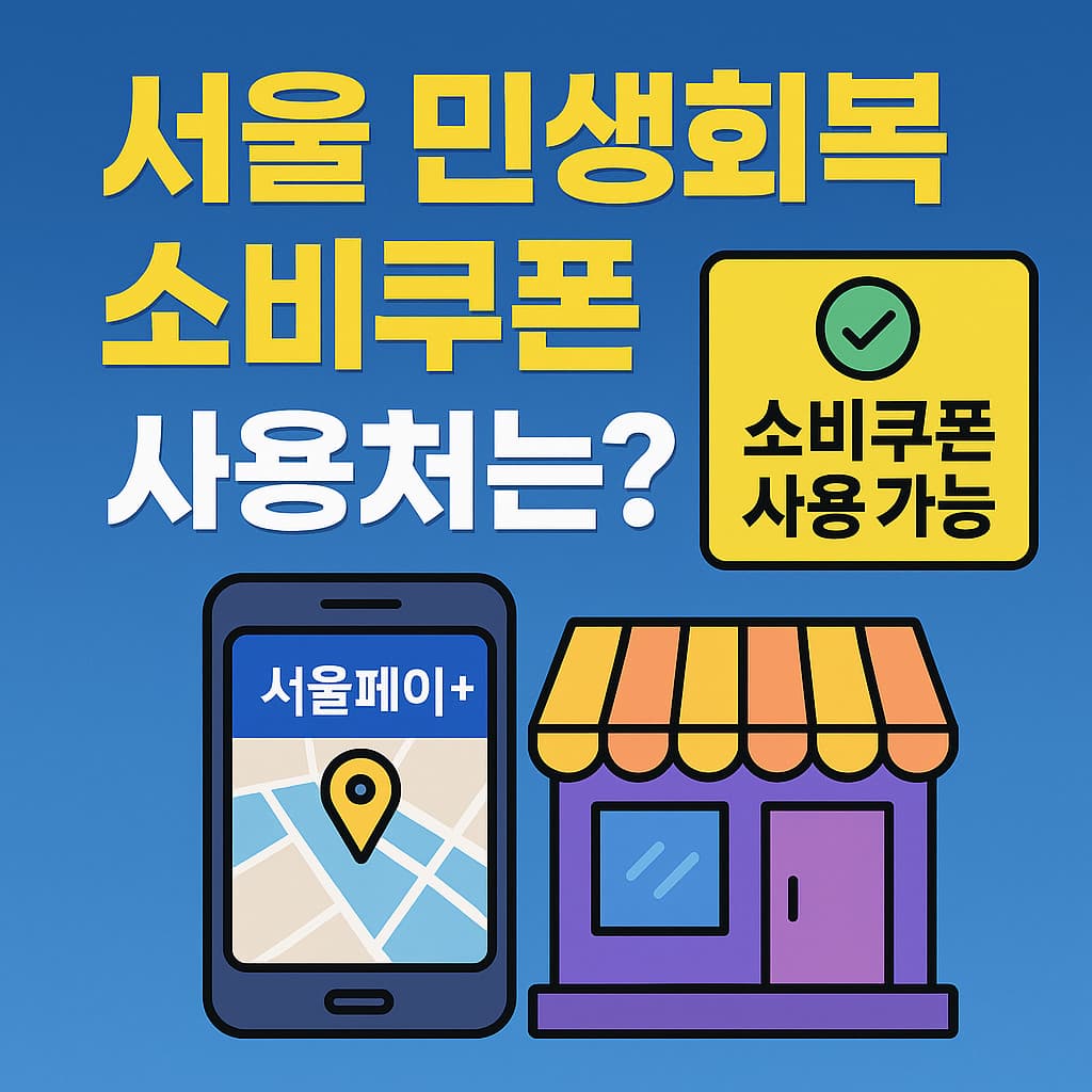 서울 민생회복 소비쿠폰 사용처