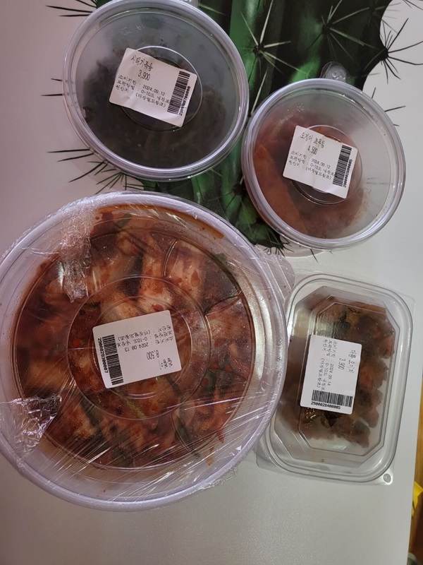 시래기_오징어초무침_겉절이_오이지