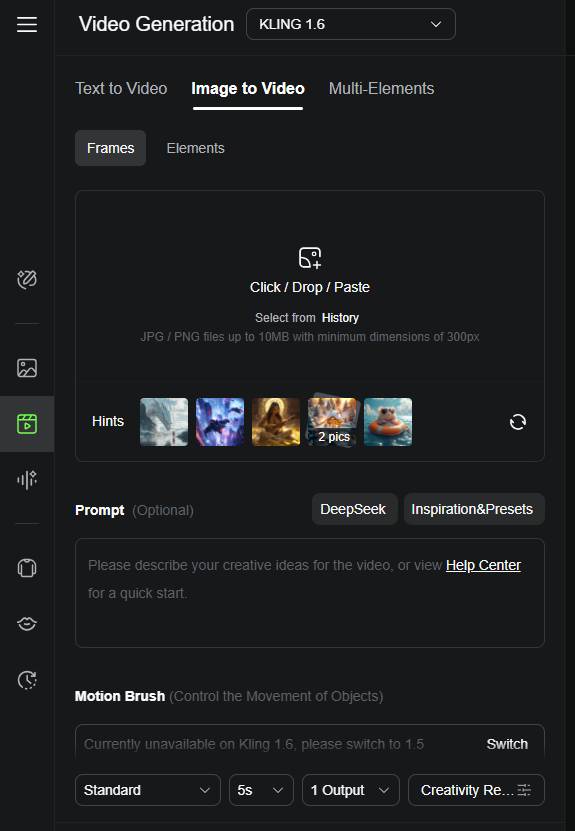 영상 제작 방법 선택