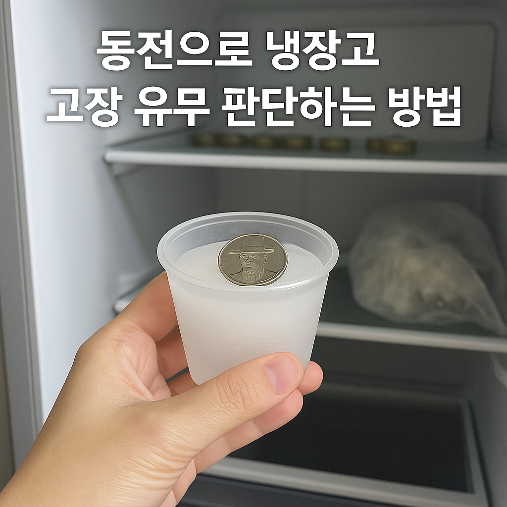 동전 하나로 냉장고의 고장 유무를 확인