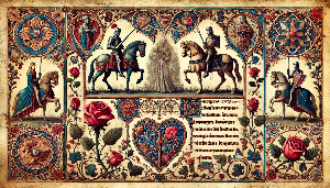 중세시대 발렌타인 시대 카드