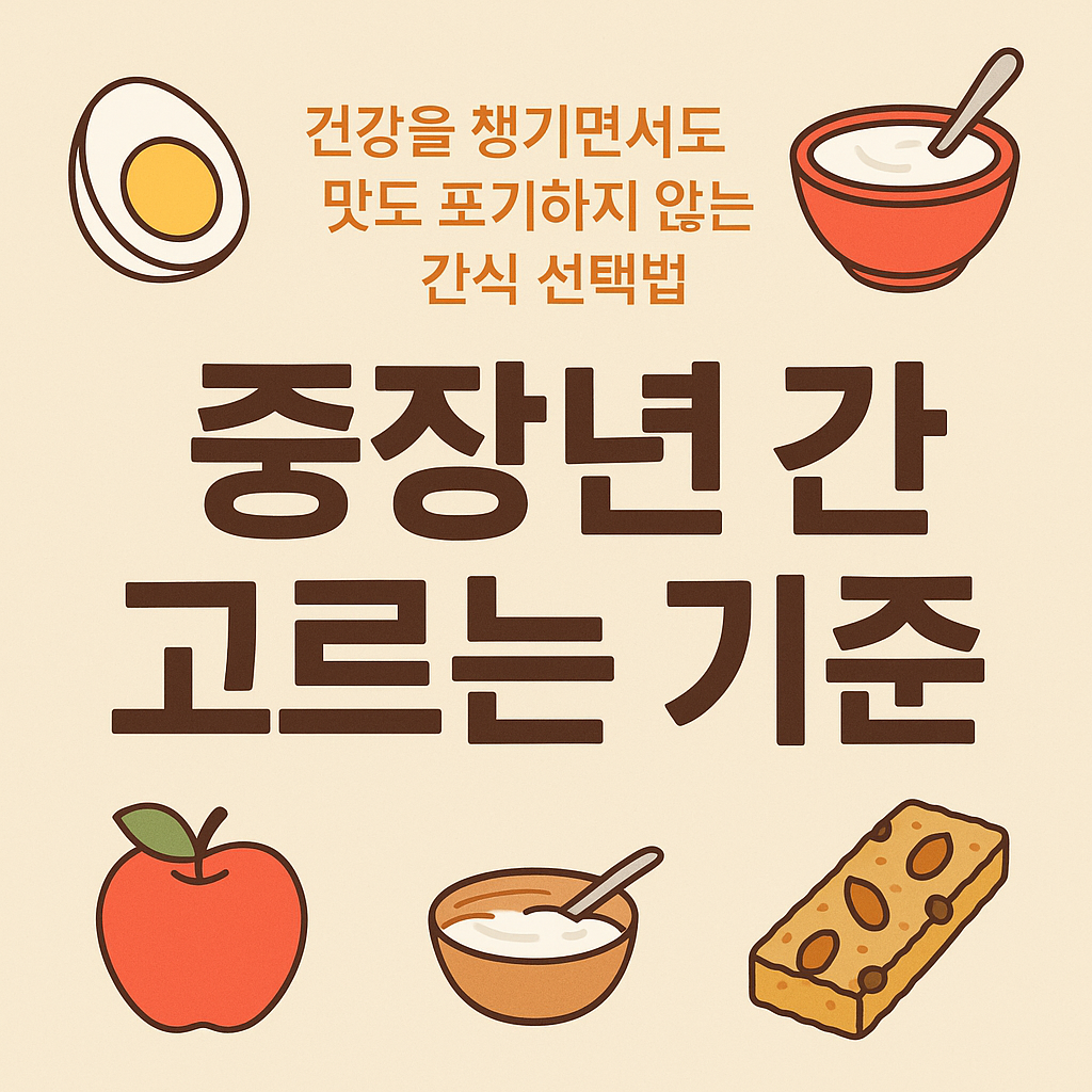 중장년 간식 고르는 기준