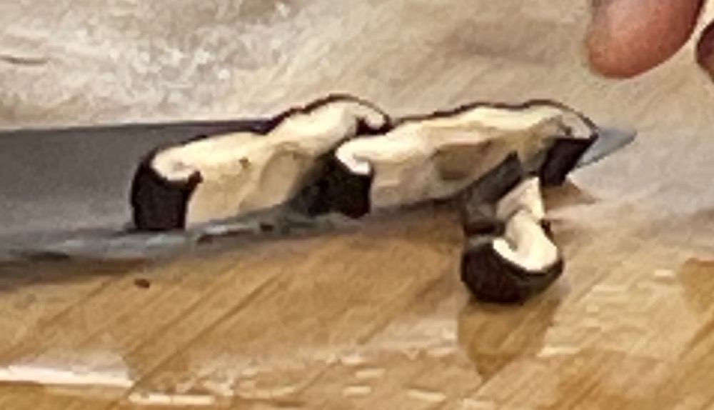 한식조리기능사 실기시험 준비 - 화양적 - 표고버섯 재단하기