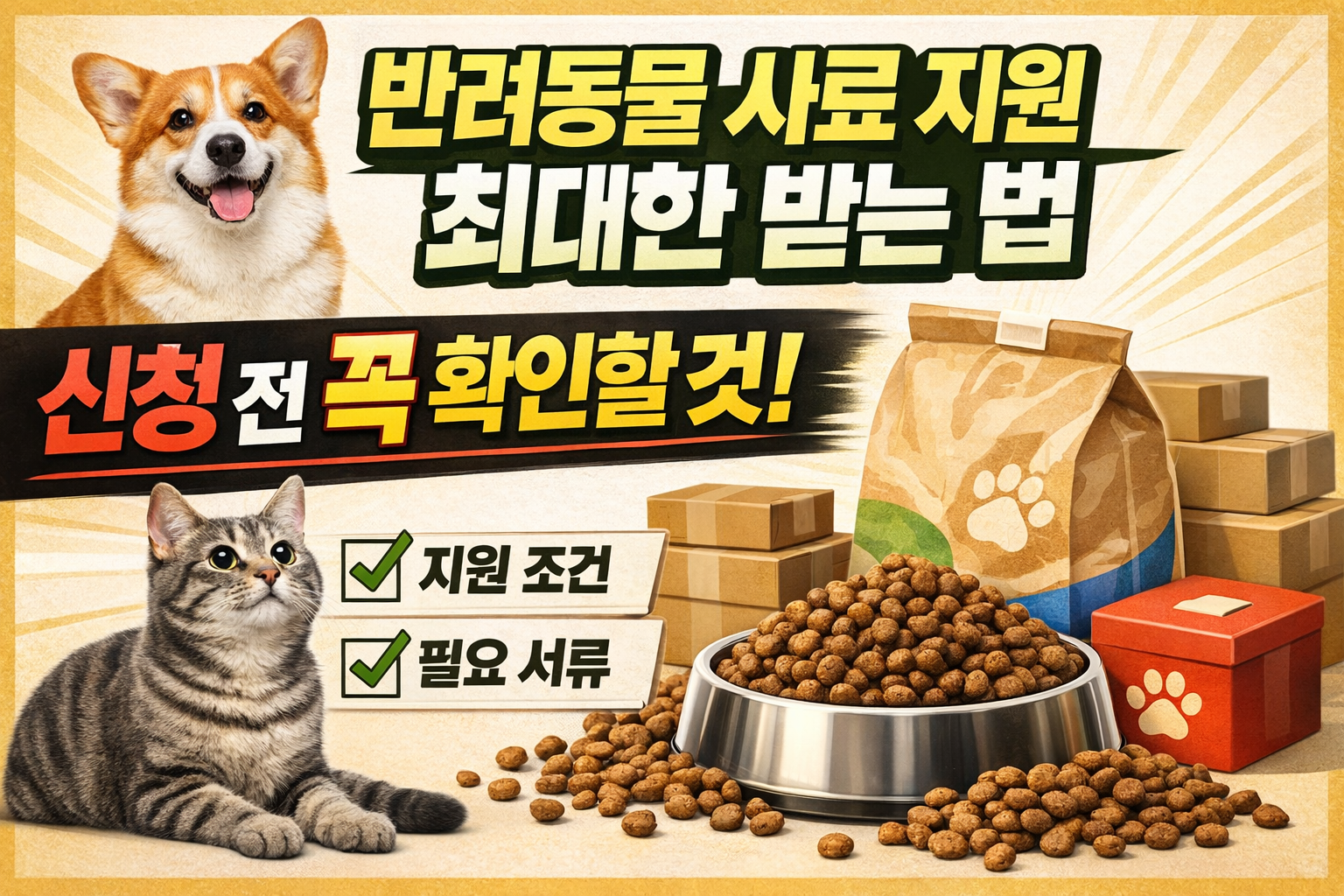 반려동물 사료 지원 최대한 받는 법｜신청 전 꼭 확인할 것