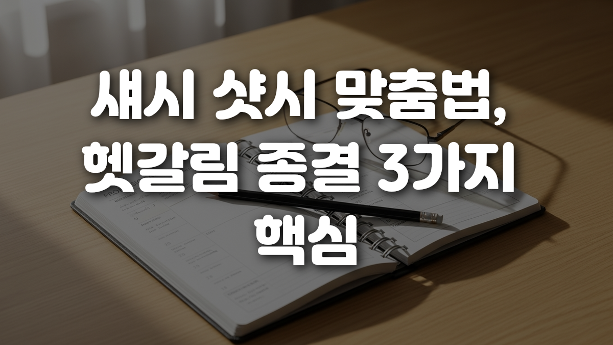 섀시 샷시 맞춤법 헷갈림 종결 3가지 핵심