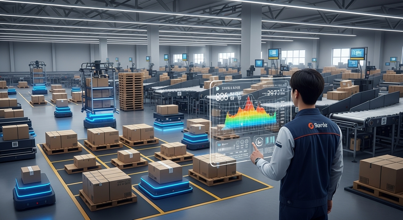 logistics warehouse using physical AI