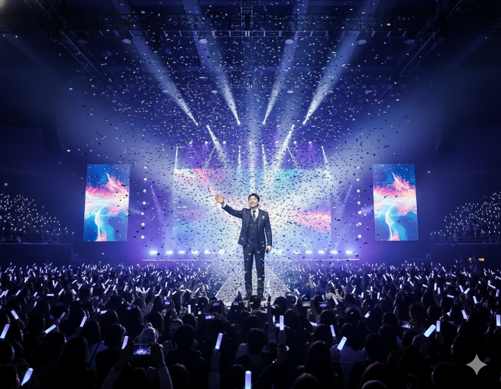 임창정 팬들과 함께 손 흔들며 인사하는 모습