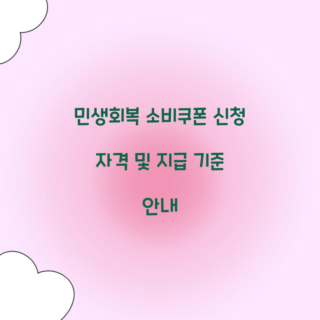 민생회복 소비쿠폰
