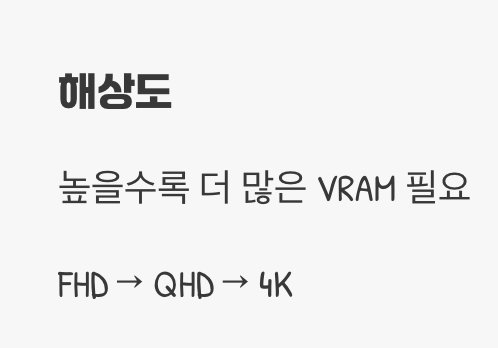 &amp;#39;해상도&amp;#39;와 &amp;#39;옵션&amp;#39;&amp;#44; VRAM을 잡아먹는 주범