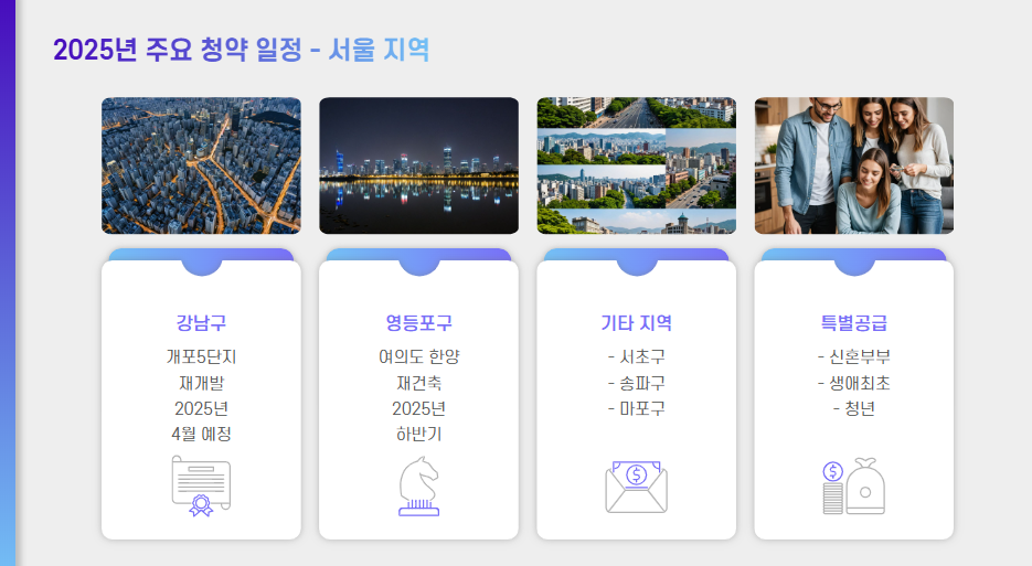 서울 지역 청약 일정