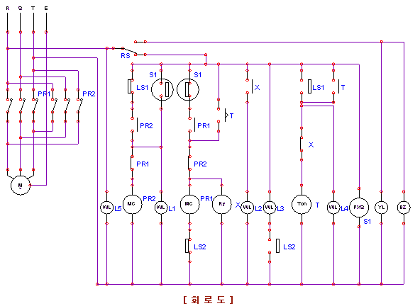 자동문 및 컨베이어 벨트 전기회로