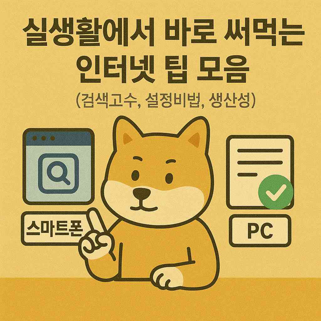 실생활에서 바로 써먹는 인터넷 팁 모음