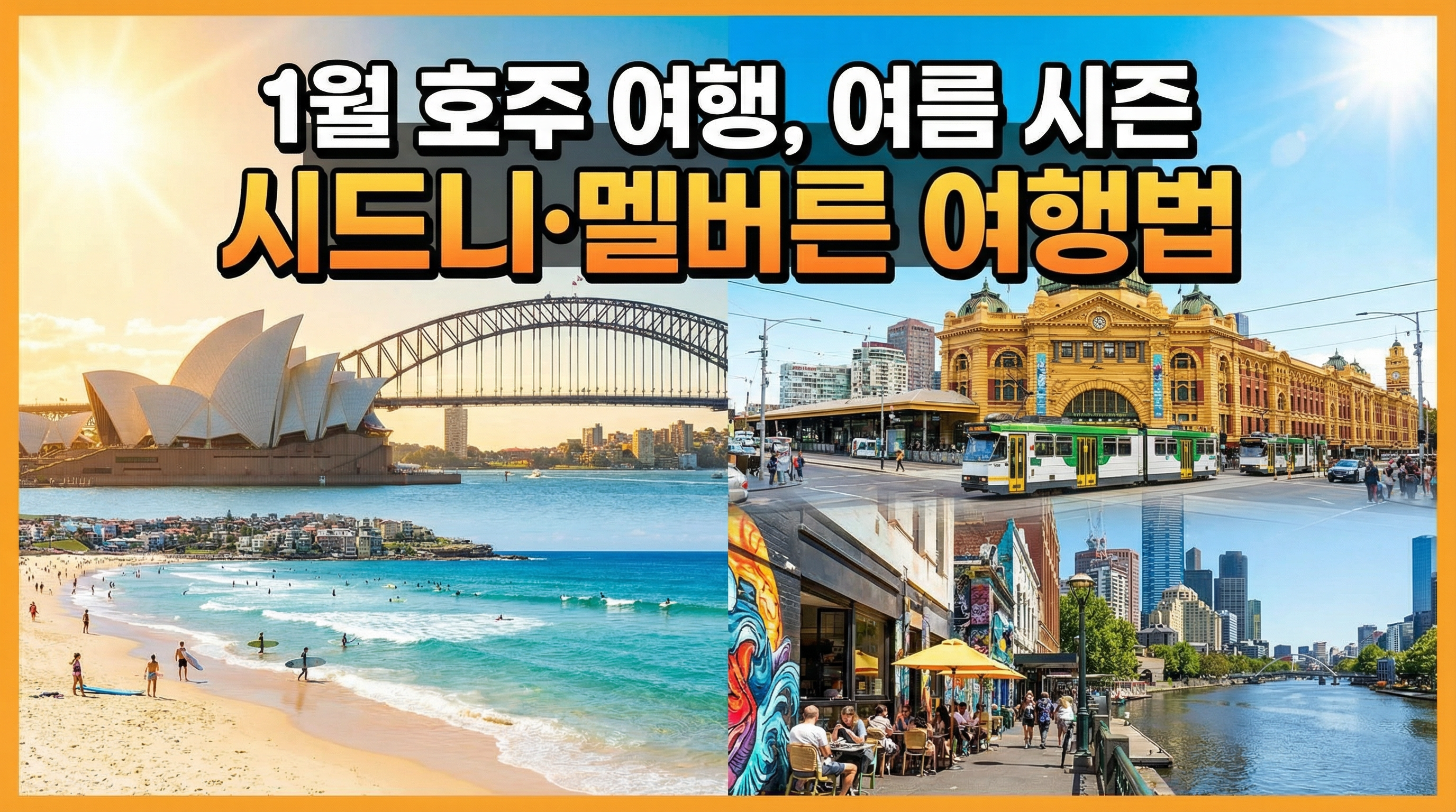 1월 호주 여행, 여름 시즌 시드니&middot;멜버른 여행법