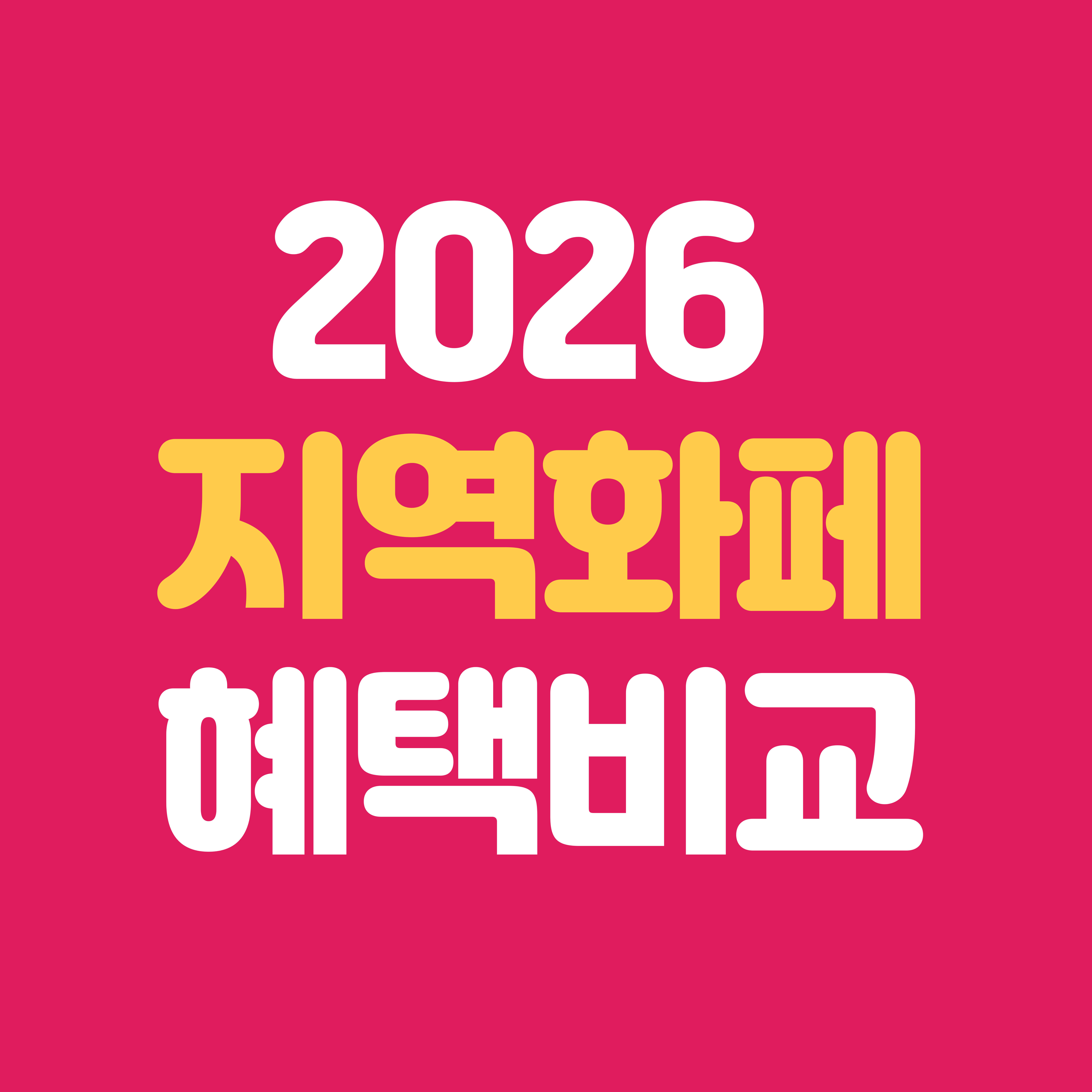 2026년 지역화폐 혜택 비교표
