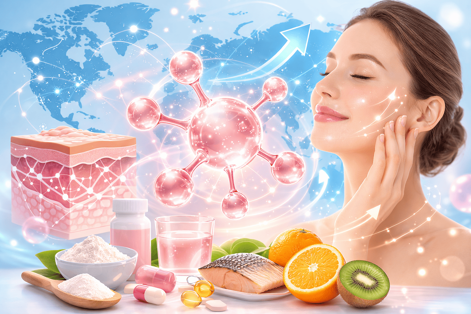 해외 콜라겐 인기 (피부탄력, 건강, 영양)