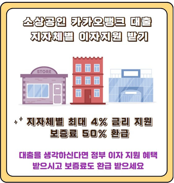 카카오뱅크 소상공인 이자지원