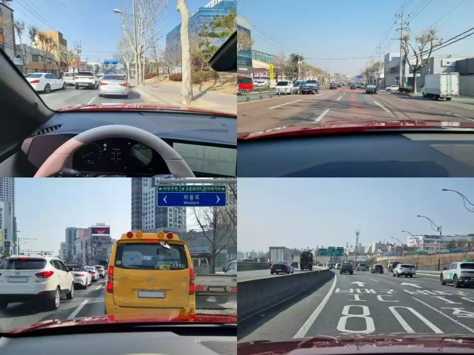 코나로 시승한 주요 구간을 모았습니다.