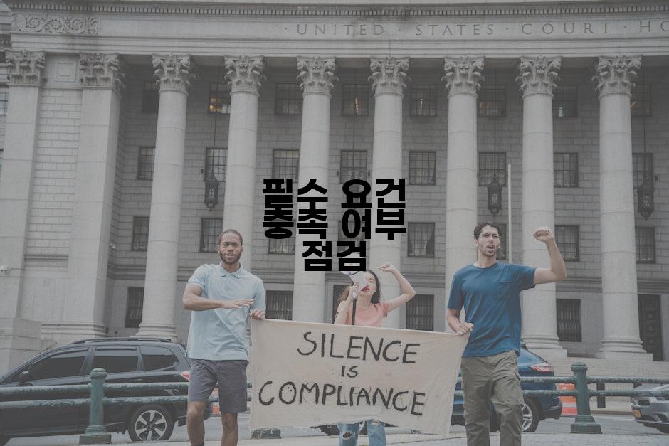 필수 요건 충족 여부 점검