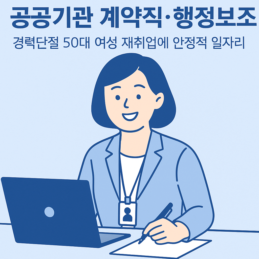 공공기관 계약직&middot;행정보조 &mdash; 경력단절 50대 여성 재취업에 안정적 일자리 