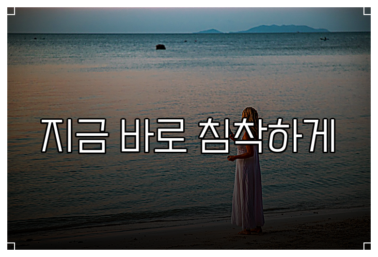 지금 바로 침착하게