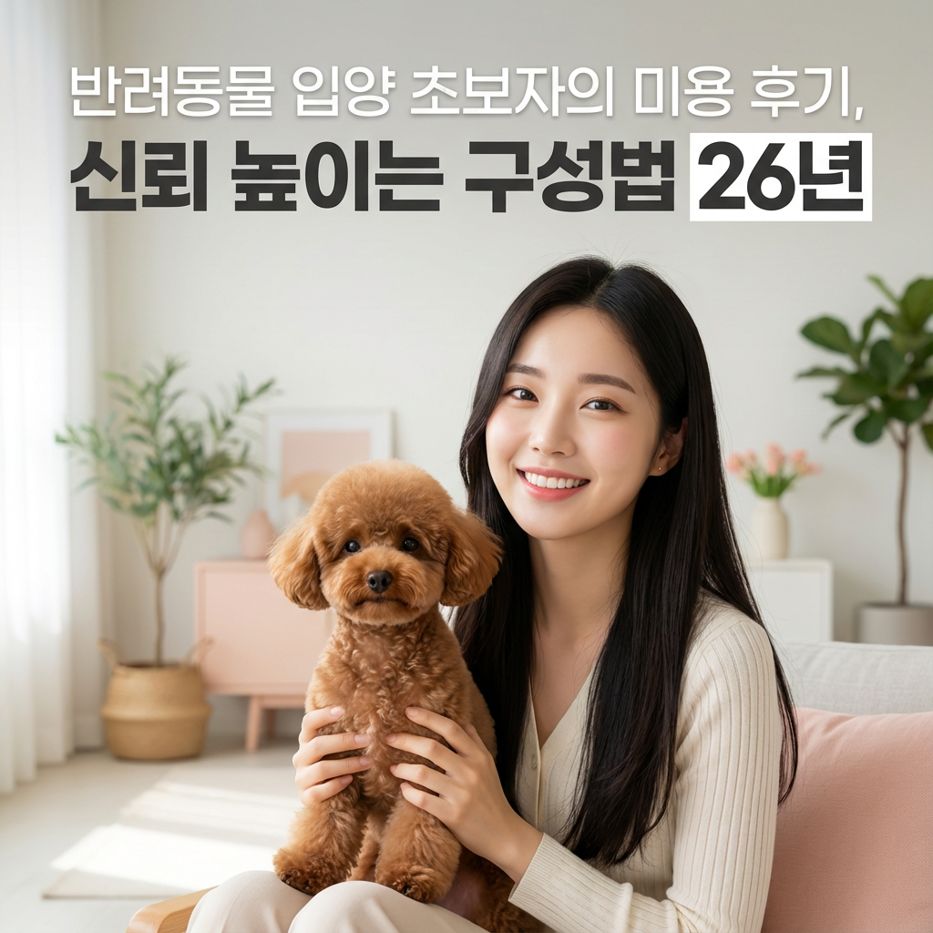 반려동물 입양 초보자의 미용 후기 ｜ 신뢰 높이는 구성법 26년