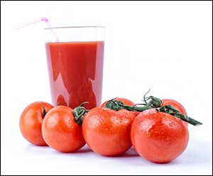 방울토마토와 주스