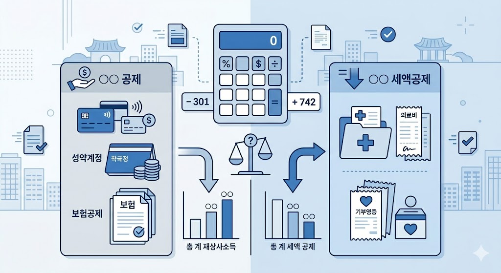소득공제 세액공제 항목 확인