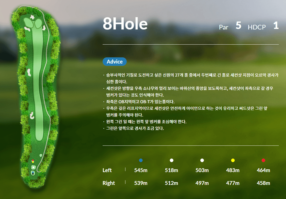신원 CC 코스 공략도 08