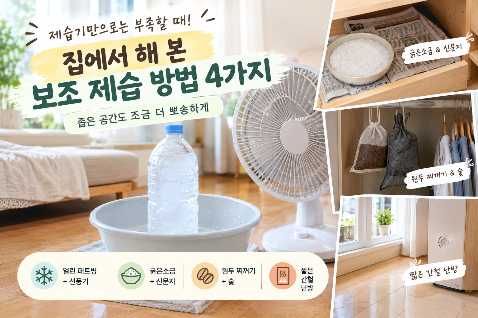 집에서 해보는 보조제습방법