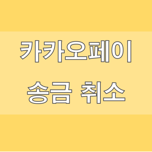 카카오페이 송금취소