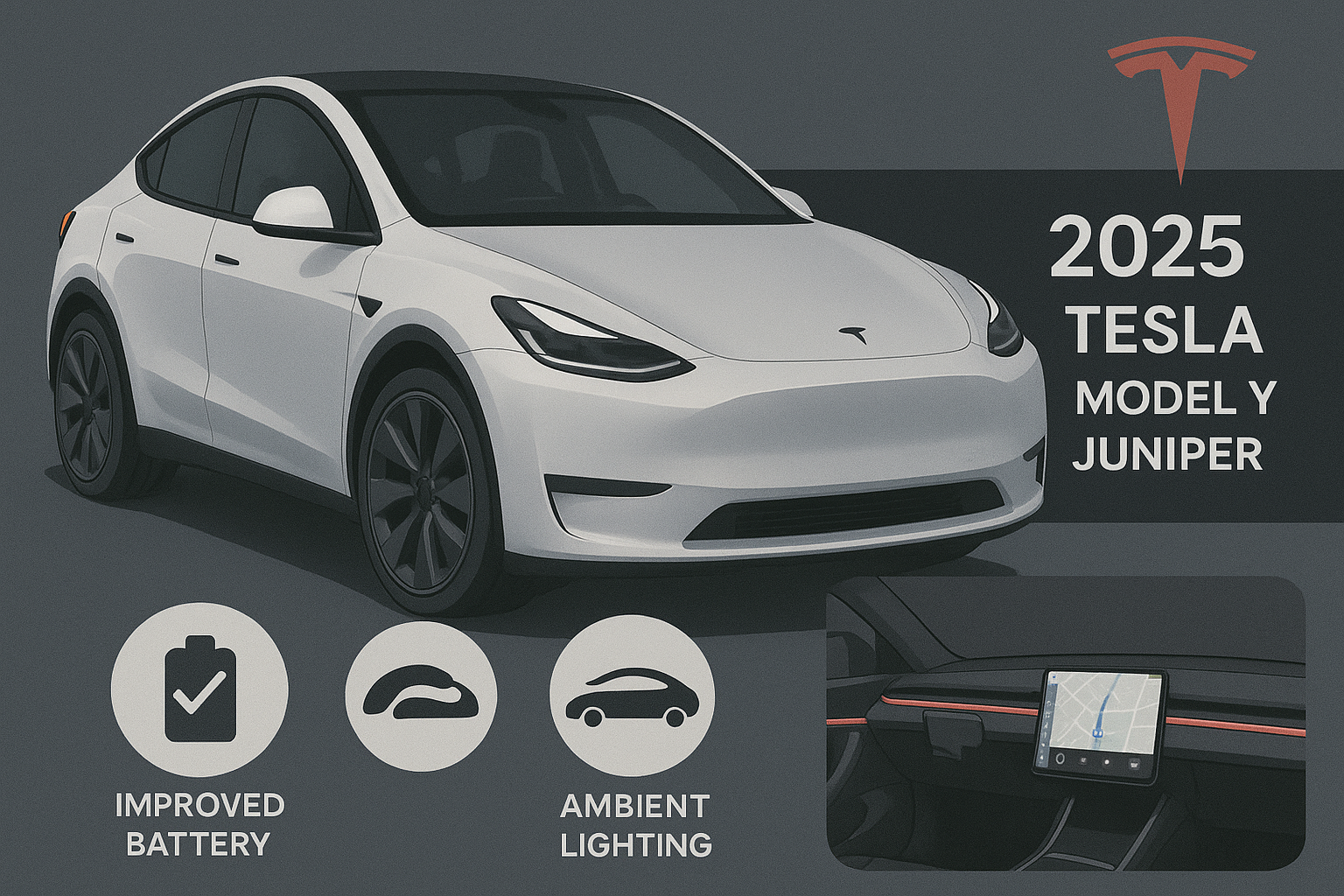 2025 테슬라 모델 Y 주니퍼 - 디자인 변경 및 성능 향상 요약 테슬라 모델 Y 주니퍼 썸네일 이미지