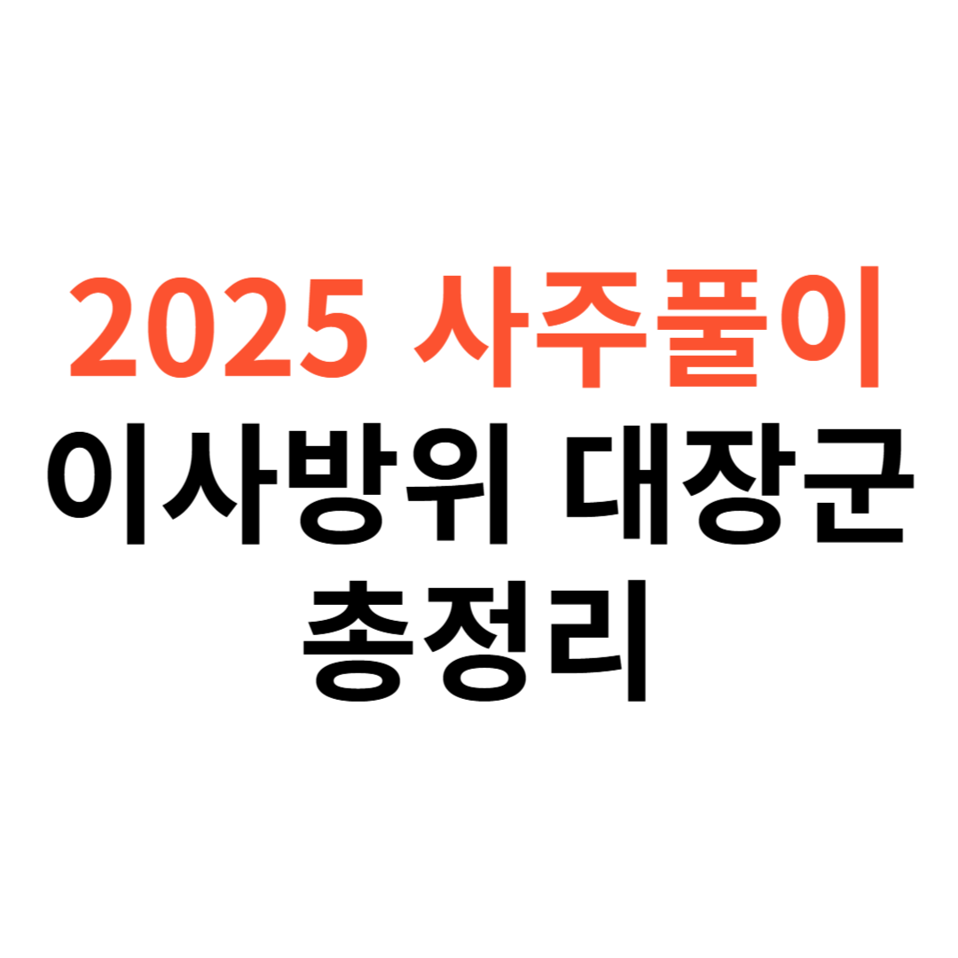 2025년 사주풀이