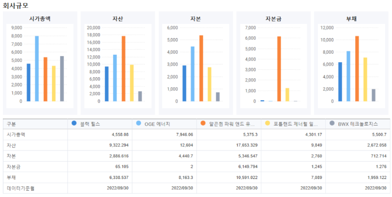 블랙힐스 회사규모