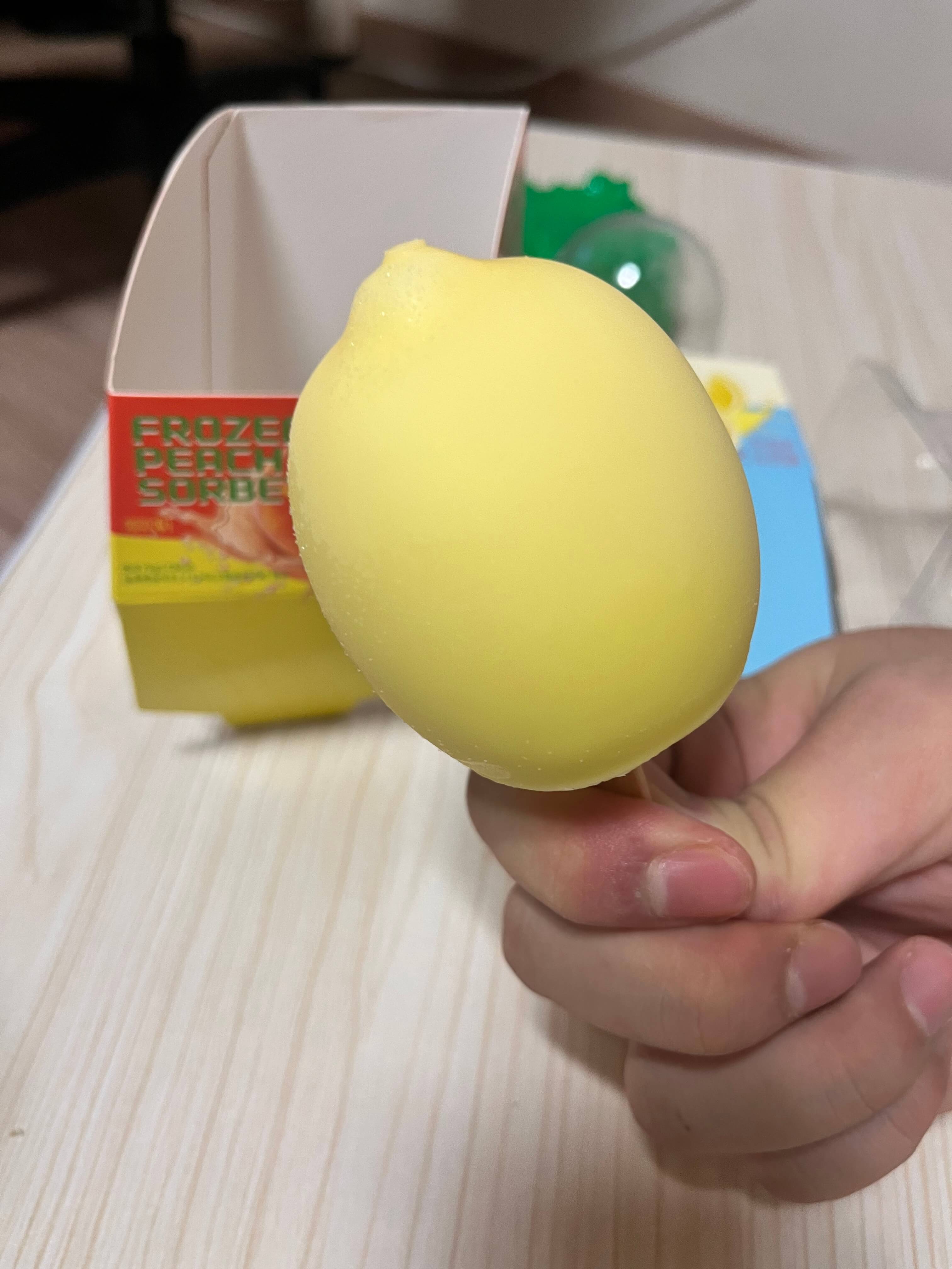 GS25 편의점 신상 프로즌 소르베 과일모양 아이스크림 피치 레몬 애플망고